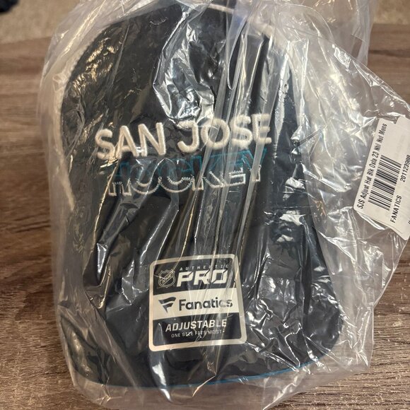 San Jose Sharks Fanatics Black Alternate Authentic Pro Snapback Hat - Picture 4 of 4